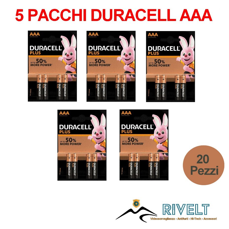 Batterie duracel AAA 20 pezzi